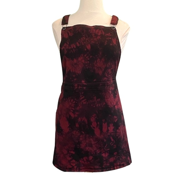 Hot Topic Black & Red Tie Dye Denim Skirtall Size 3X - Picture 2 of 6